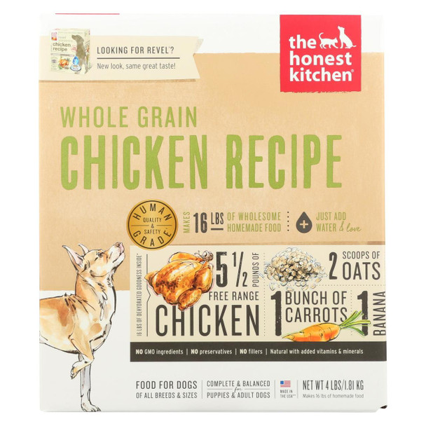 The Honest Kitchen Revel - Whole Grain Chicken Dog Food - 4 lb.