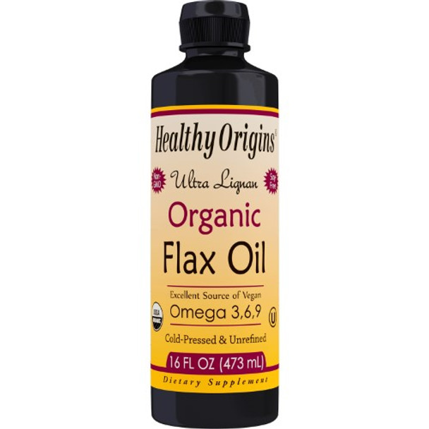 Healthy Origins Flax Oil - Organic - Ultra Lignan - 16 oz