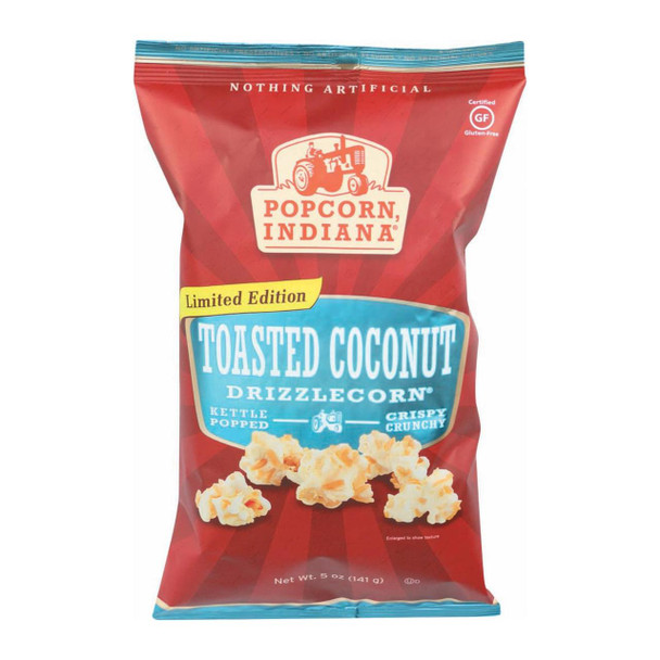 Popcorn Indiana Popcorn - Toasted Coconut - Case of 12 - 5 oz