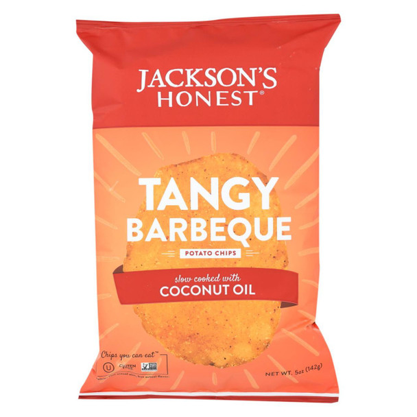 Jackson's Honest Chips Potato Chips - Barbeque - Case of 12 - 5 oz.