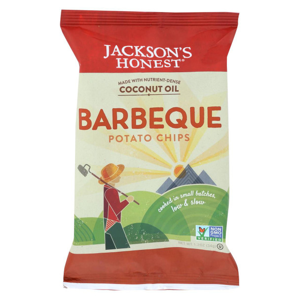 Jackson's Honest Chips - Potato Chips - Bbq - Case of 36 - 1.2 oz.