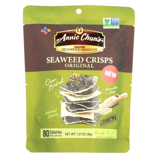 Annie Chun's Seaweed Crisp - Brown Rice - Case of 10 - 1.27 oz