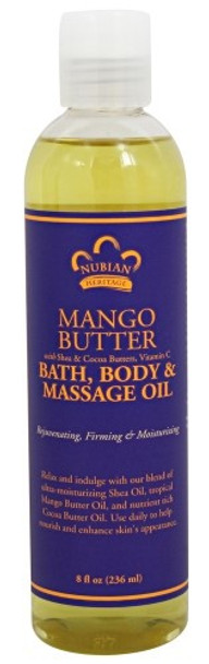 Nubian Heritage Bath Body and Massage Oil - Mango Butter - 8 oz