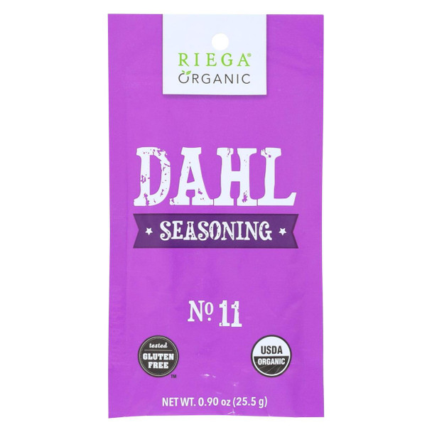 Riega Foods Organic Dahl Seasoning  - Case of 8 - 0.9 oz.