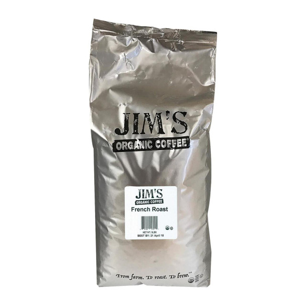 Jim's Organic Coffee - Whole Bean - French Roast - Bulk - 5 lb.