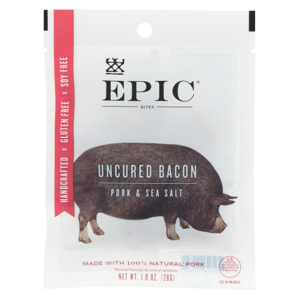 Epic Jerky Bites - Bacon - Case of 15 - 1 oz.