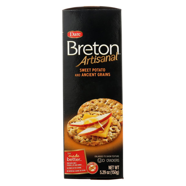 Breton/Dare - Artisanal Grain Crackers - Sweet Potato - Case of 6 - 5.29 oz.