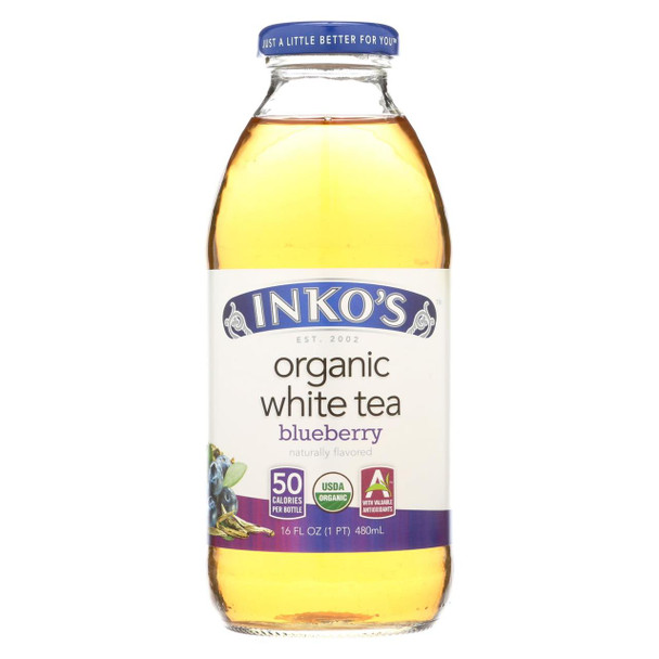 Inko's White Tea - Blueberry - Case of 12 - 16 Fl oz.