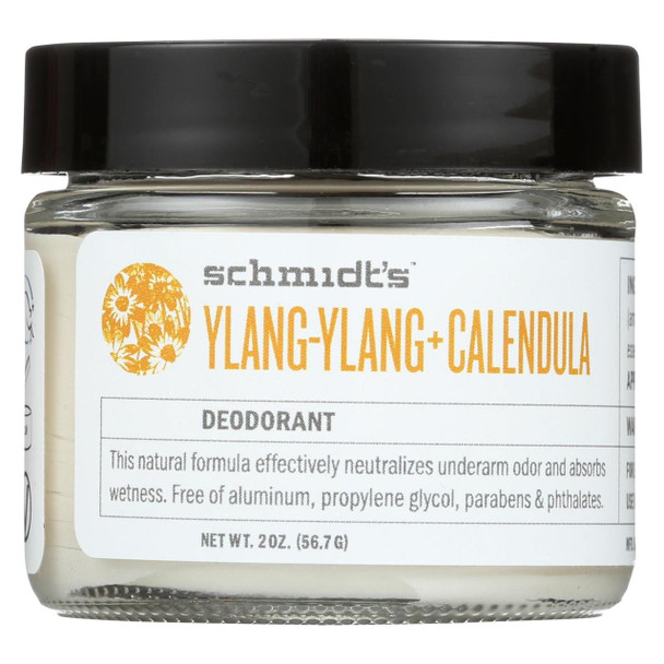 Schmidt's Natural Deodorant Jar - Ylang - Ylang + Calendula - 2 oz.