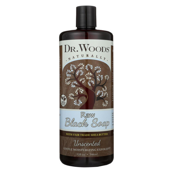 Dr. Woods Naturals Black Soap - Shea Vision - Unscented - 32 oz