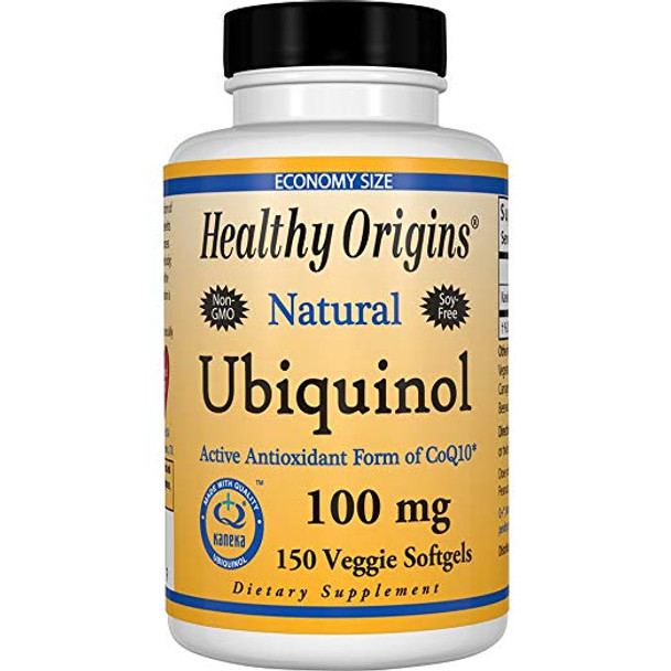Healthy Origins Ubiquinol - Natural - 100 mg - 150 Vegetarian Softgels