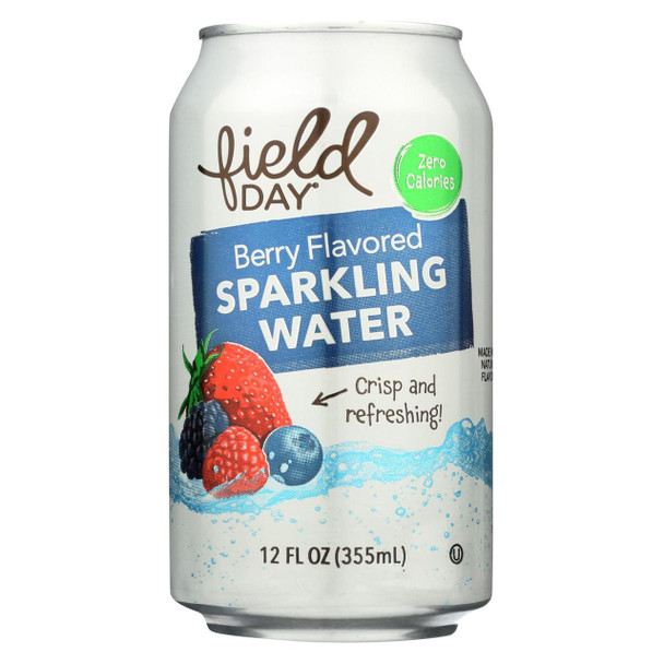Field Day Berry Flavored Sparkling Water - Sparkling Water - Case of 4 - 12 FL oz.