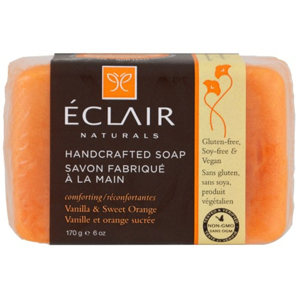 Eclair Naturals Handcrafted Soap - Vanilla and Sweet Orange - 6 oz.