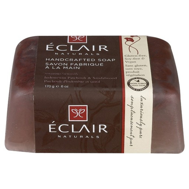 Eclair Naturals Handcrafted Soap - Indonesian Patchouli and Sandalwood - 6 oz.