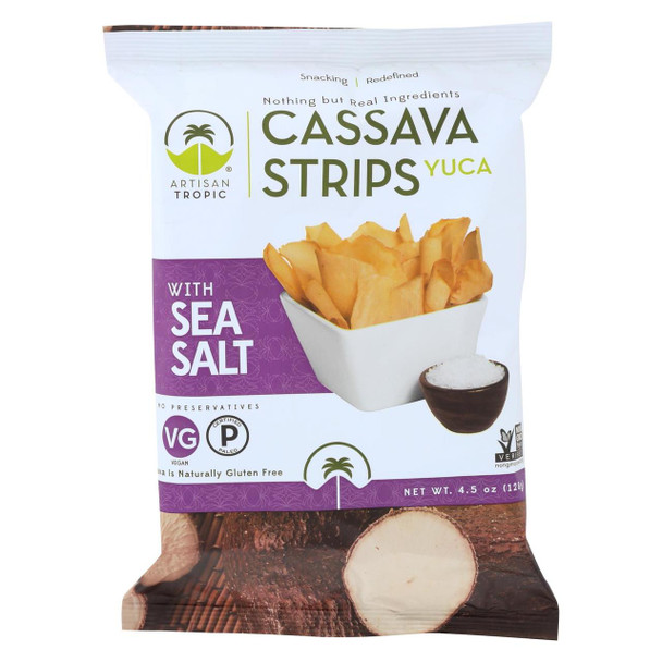 Artisan Tropic Cassava Strips - Sea Salt - Case of 12 - 4.5 oz.