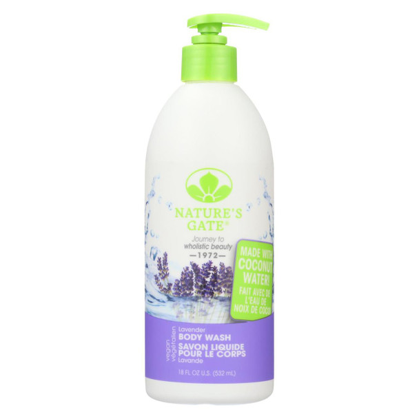 Nature's Gate Body Wash - Lavender - 18 Fl oz.