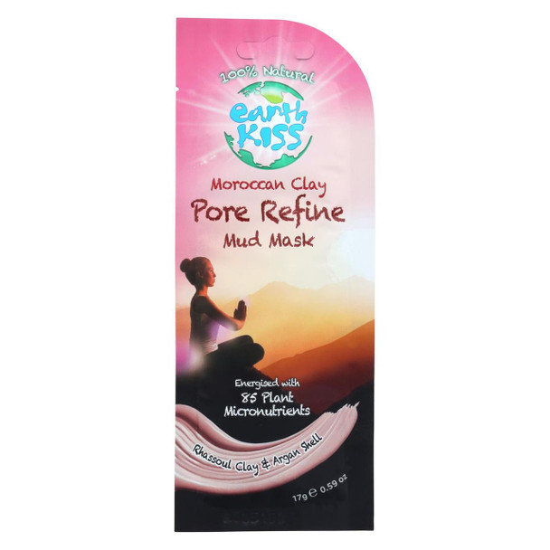 Earth Kiss Moroccan Clay Pore Refine Mud Mask - Case of 12 - 0.59 oz.