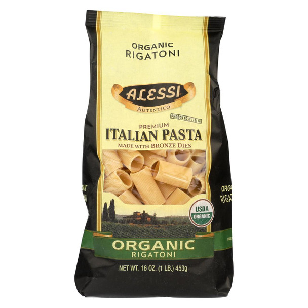 Alessi Pasta - Organic Rigatoni - Case of 12 - 16 oz.
