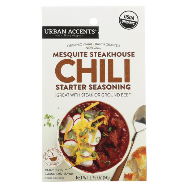 Urban Accents Spice - Chili Starter Seasoning - Mesquite Steakhouse - Case of 6 - 1.75 oz