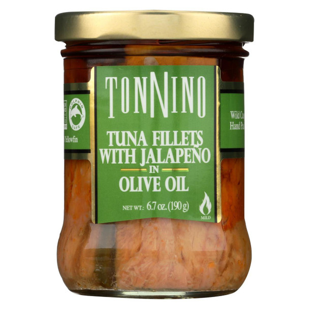 Tonnino Tuna Fillets - Jalapeno Olive Oil - Case of 6 - 6.7 oz.