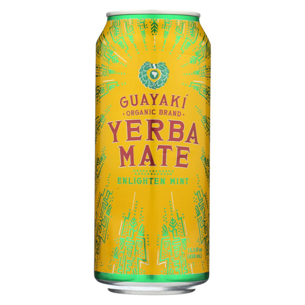 Guayaki Yerba Mate - Enlighten Mint - Case of 12 - 15.5 Fl oz.