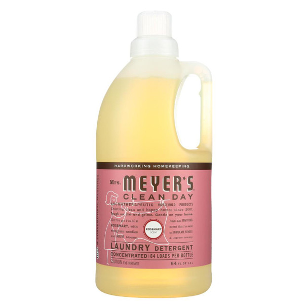 Mrs. Meyer's Clean Day - Laundry Detergent - Rosemary - Case of 6 - 64 Fl oz.