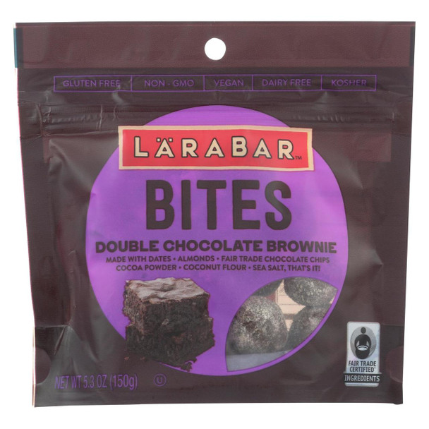 Larabar Bites - Double Chocolate Brownie - Case of 6 - 5.3 oz.
