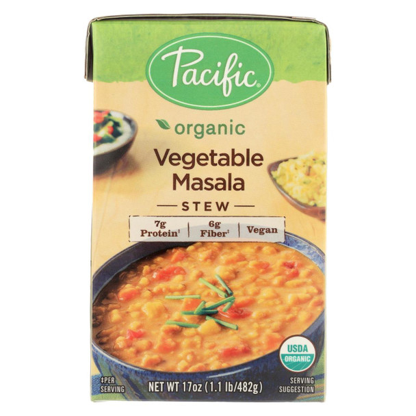 Pacific Natural Foods Soup - Vegetable Masala - Case of 12 - 17 oz.