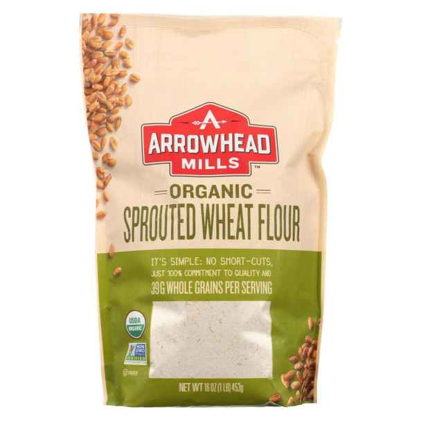 Arrowhead Mills Organic Sprouted Wheat Flour - Case of 6 - 20 oz.