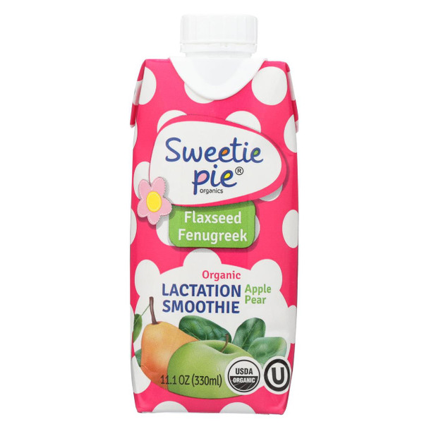 Sweetie Pie Smoothei - Organic - Lactation - Apple Pear - Case of 12 - 11.1 oz