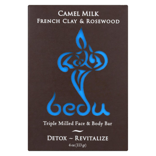 Bedu Face and Body Bar - French Clay and Rosewood - Case of 6 - 4 oz.