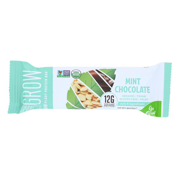 Go Raw - Organic Protein Bar - Mint Chocolate - Case of 12 - 1.9 oz.