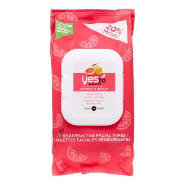 Yes To Towelettes - Face - Grapefruit - Case of 3 - 30 count