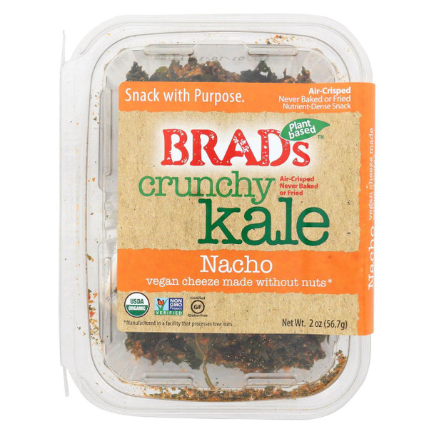 Brad's Raw Foods Crunchy Kale - Naked - Case of 6 - 2 oz.