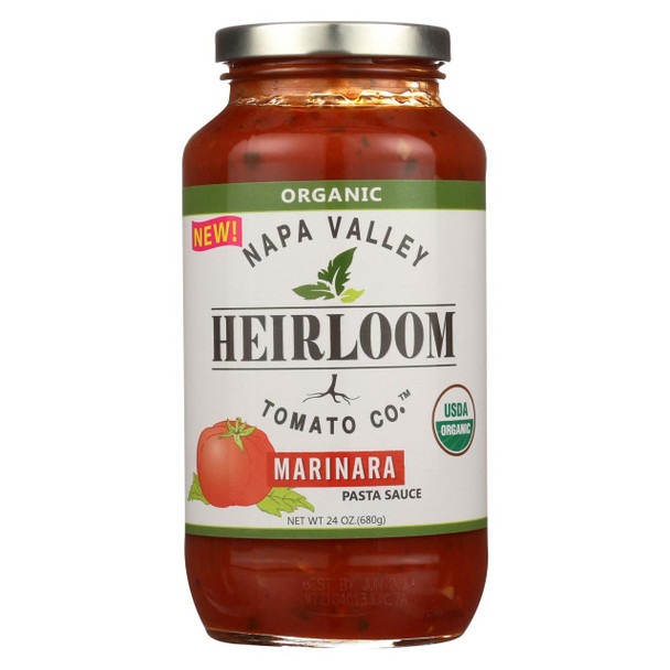 Napa Valley Heirloom Tomato Organic Pasta Sauce - Marinara - Case of 6 - 24 oz.