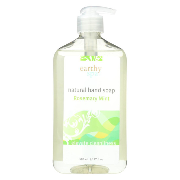 Earthy Spa Hand Soap - Rosemary Mint - Case of 6 - 17 oz