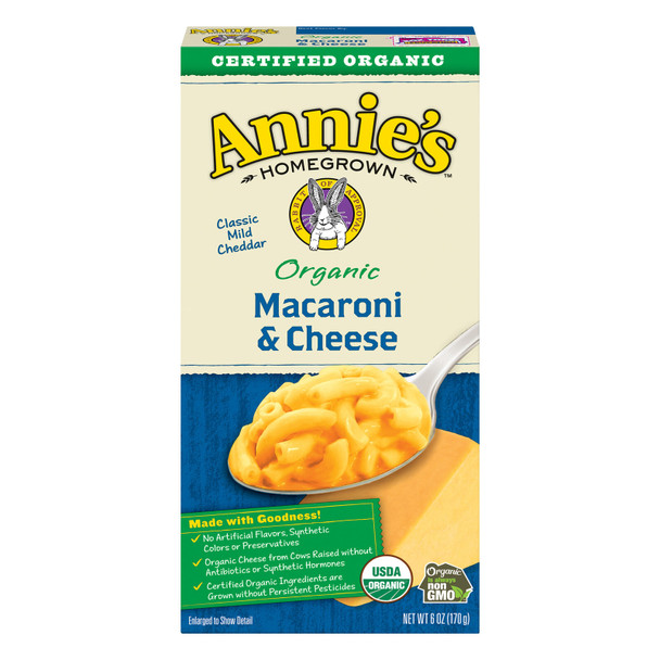 Annie's Homegrown - 3 Flavor - Macaroni and Cheese - Case of 72 - 6 oz