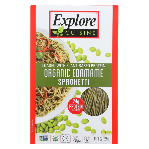 Explore Cuisine Organic Edamame Spaghetti - Edamame Spaghetti - Case of 6 - 8 oz.