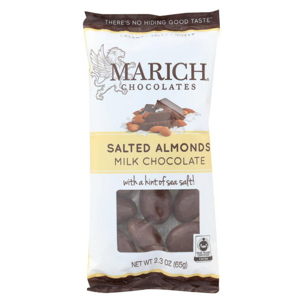 Marich Almonds - Milk Chocolate - Sea Salt - Case of 12 - 2.3 oz