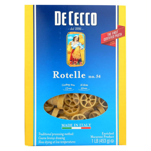 De Cecco Pasta - Pasta - Rotelle - Wagonwheel - Case of 12 - 16 oz