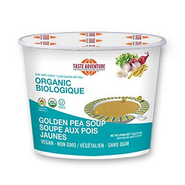 Taste Adventure Organic Golden Pea Soup Cups - Case of 6 - 2.5 oz.