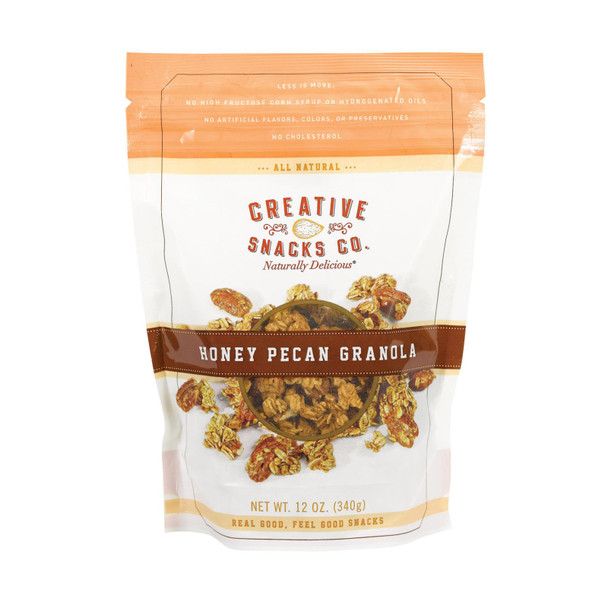 Creative Snacks - Granola - Honey Pecan - Case of 6 - 12 oz