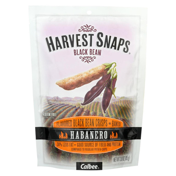 Calbee Snapea Crisp - Black Bean Crisps - Habanero - Case of 12 - 3 oz