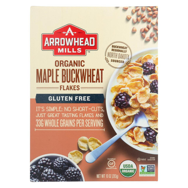 Arrowhead Mills - Cereal - Maple Buckwheat Flakes - Case of 6 - 10 oz.