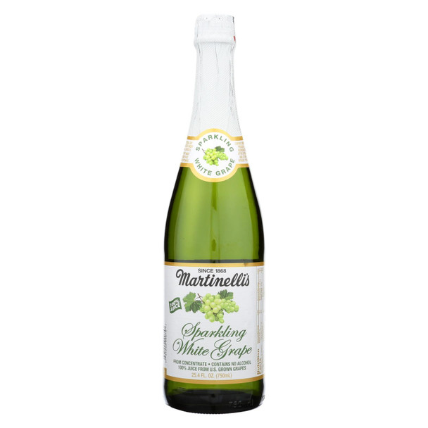 Martinelli's Sparkling Cider - White Grape - Case of 12 - 25.4 fl oz