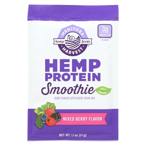 Manitoba Harvest Hemp Protein Smoothie - Mixed Berry - 12/1.1oz