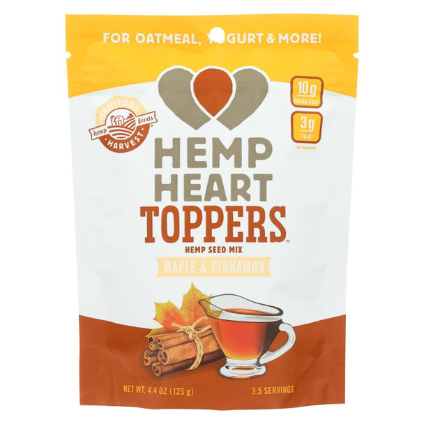 Manitoba Harvest Hemp Heart Toppers - Maple & Cinnamon - Case of 12 - 4.4 oz