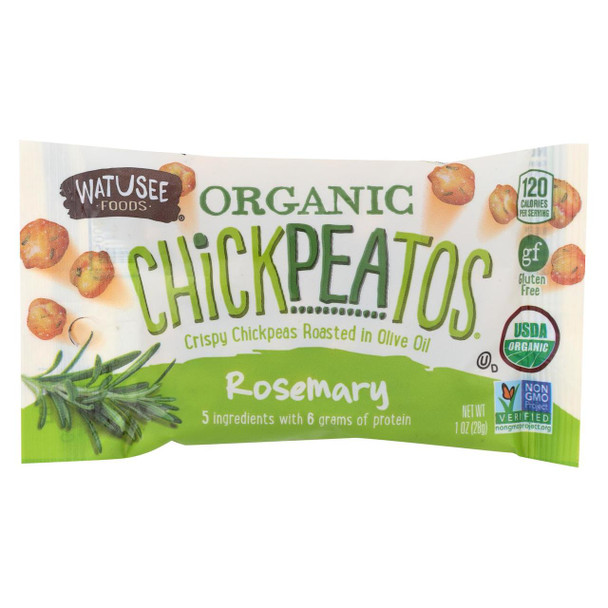 Watusee Foods Organic Chickpeas - Rosemary - Case of 8 - 1 oz