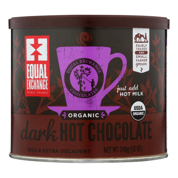 Equal Exchange Hot Chocolate - Organic - Dark - Case of 6 - 12 oz