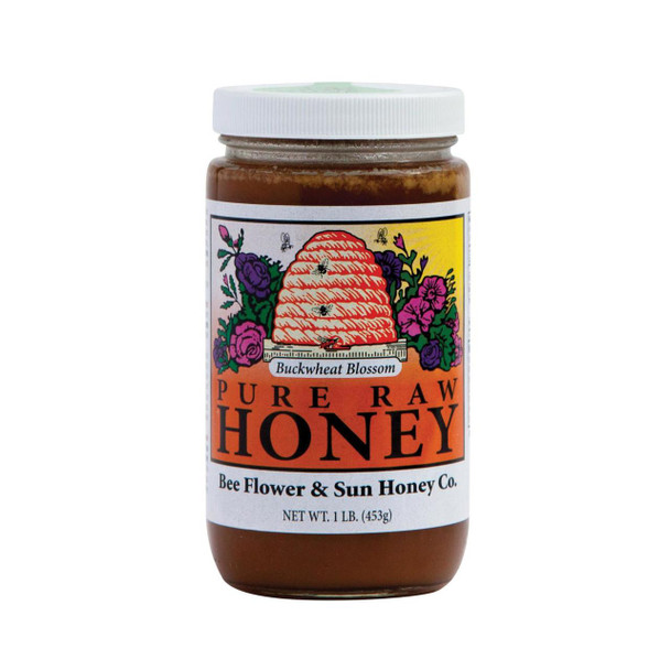 Bee Flower and Sun Honey Honey - Buckwheat Blossom - Case of 12 - 1 lb.